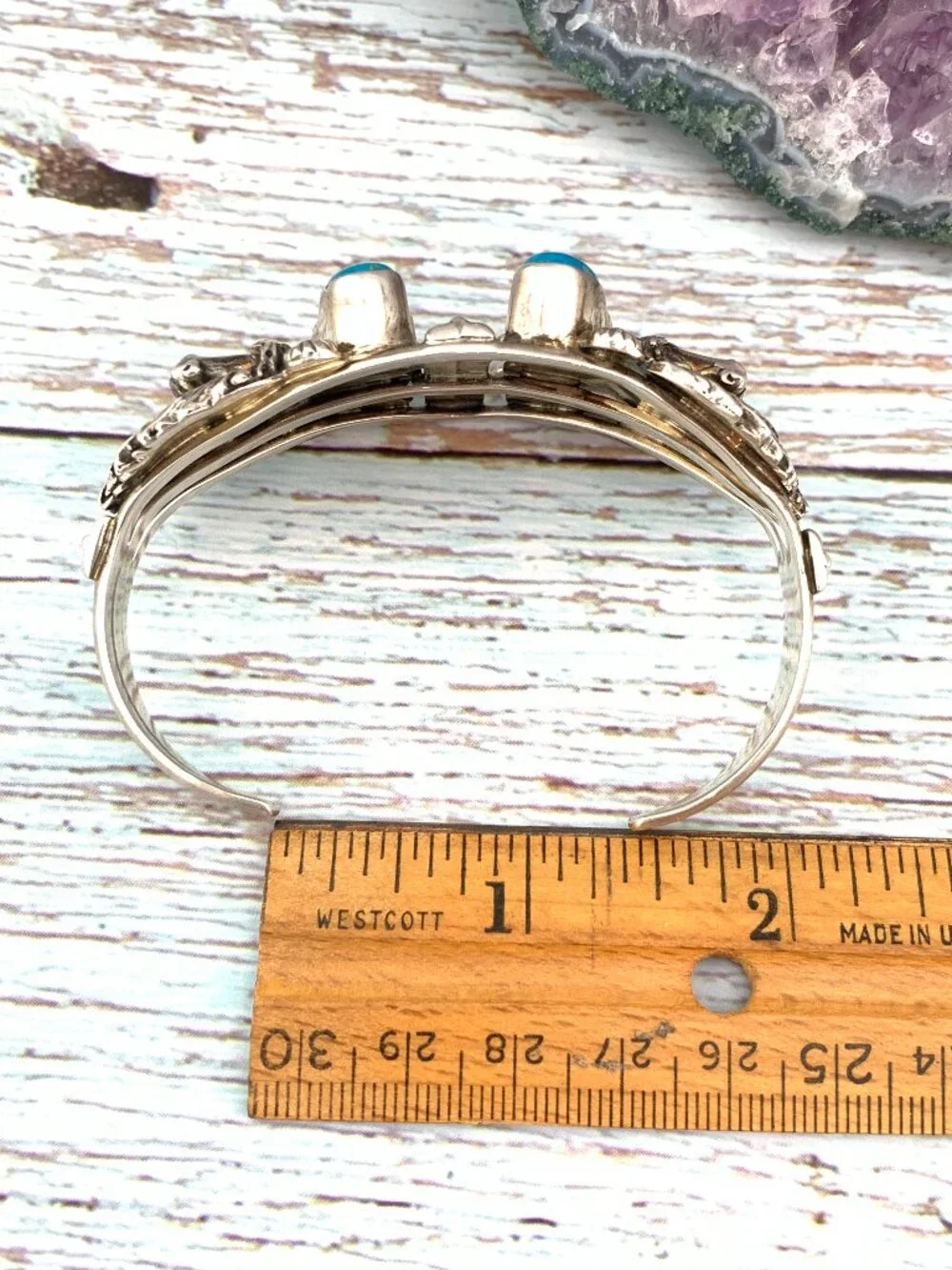 Horse Navajo Native American 925 Silver Turquoise Blue Topaz Running Bear J1424